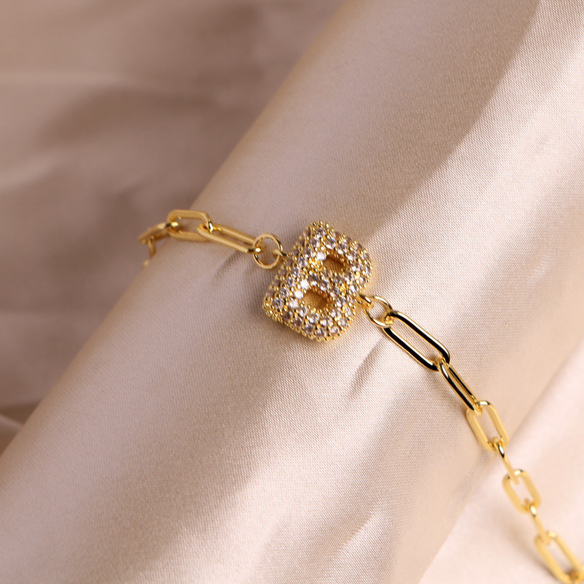 18K Bubble Balloon 26 English Zircon Clip Bracelet