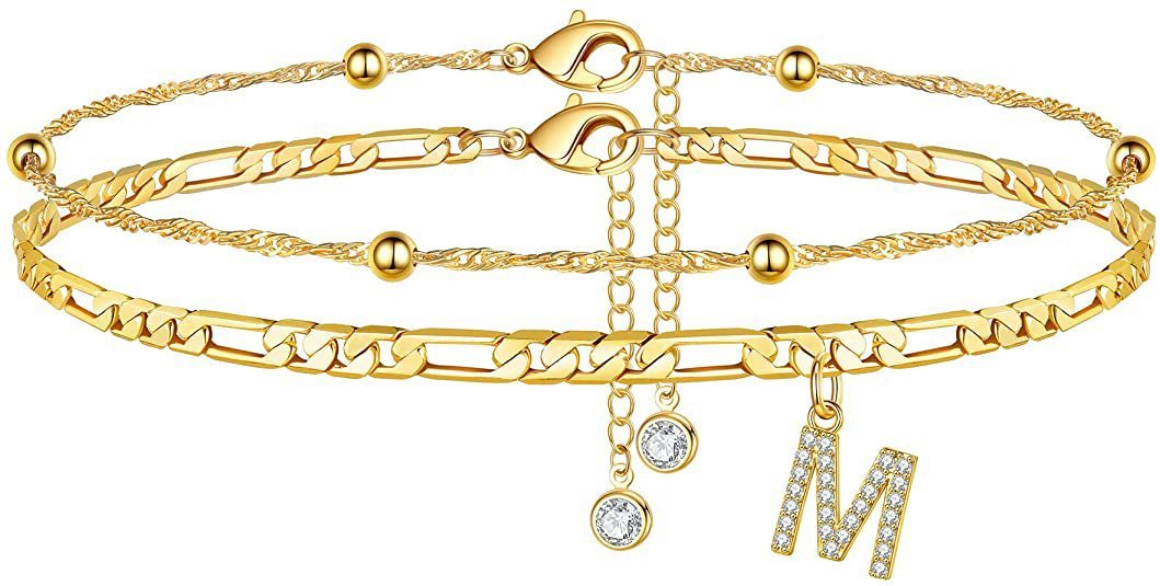 26 Letters Anklet Zircon Letters Simple