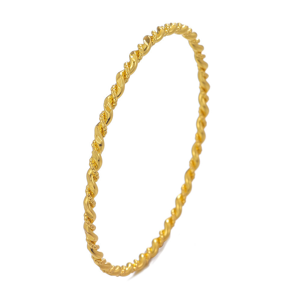 1Pcs Simple And Fashion Gold Bracelet Fried Dough Twists Rope Bracelet For Women