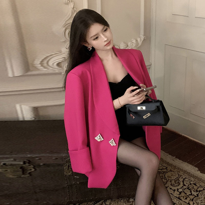 Retro High-grade Sense Graceful Suit Jacket Loose Slimming