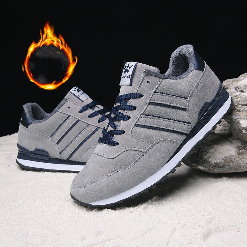 Men's Tide Plus Velvet Mesh Breathable Travel Running Shoes