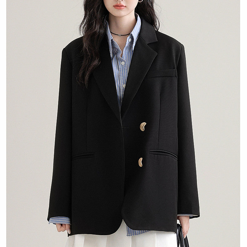 Black Profile Blazer For Women