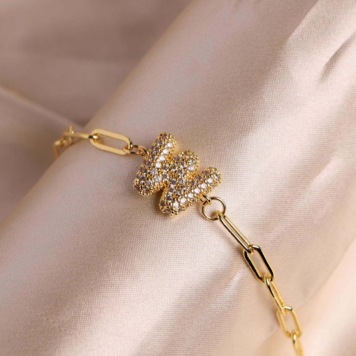 18K Bubble Balloon 26 English Zircon Clip Bracelet