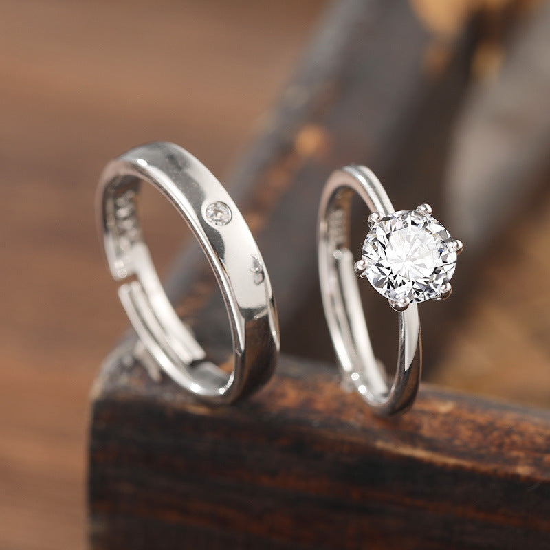 Creative Fashion Simple Open Zircon Ring