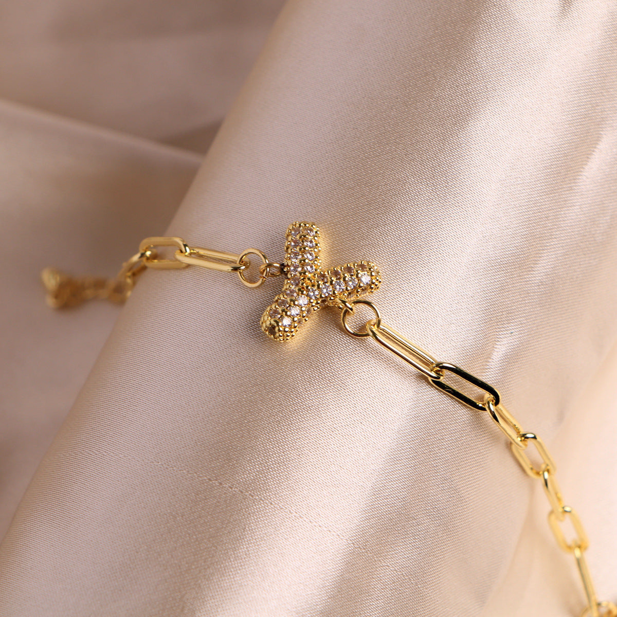 18K Bubble Balloon 26 English Zircon Clip Bracelet