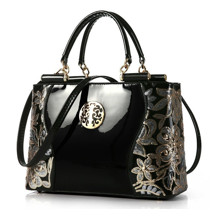 Women's patent leather bag
