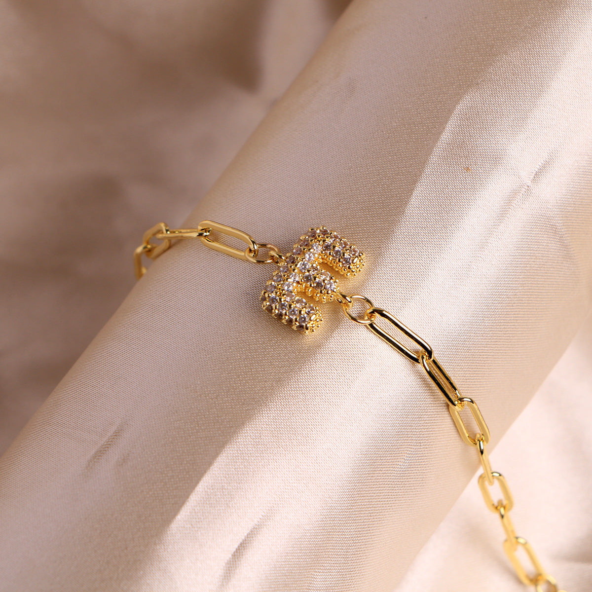 18K Bubble Balloon 26 English Zircon Clip Bracelet