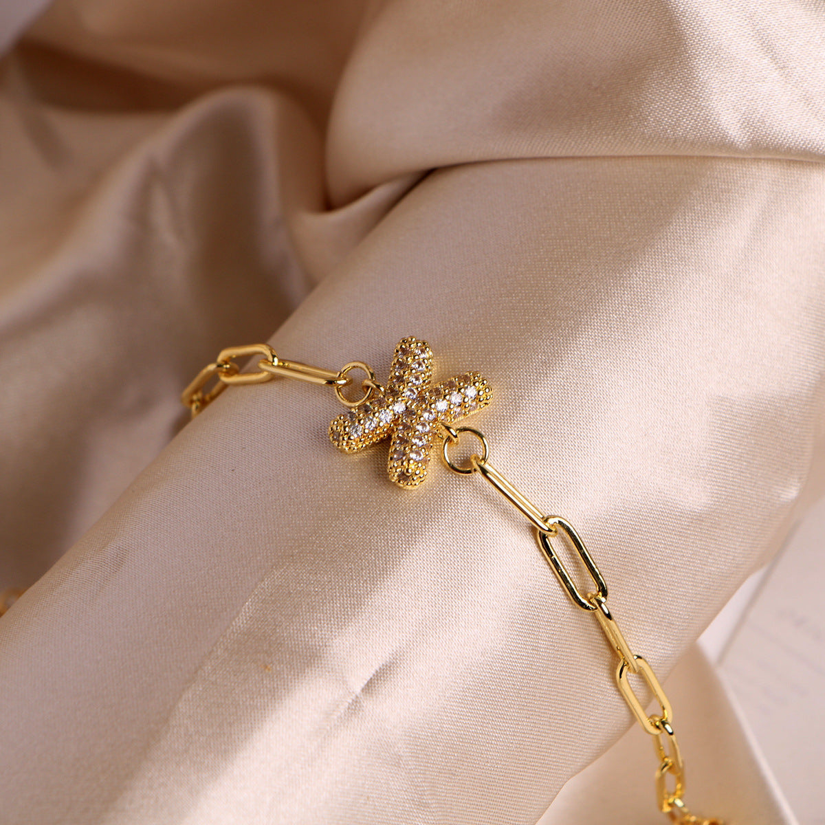 18K Bubble Balloon 26 English Zircon Clip Bracelet