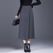 Draping Irregular Straight Women's Split Sheath Skirt