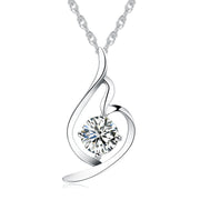 925 Sterling Silver Pendant Chain soft ladies fashion accessories pendant diamond silver jewelry Korean Korean Fashion Necklace