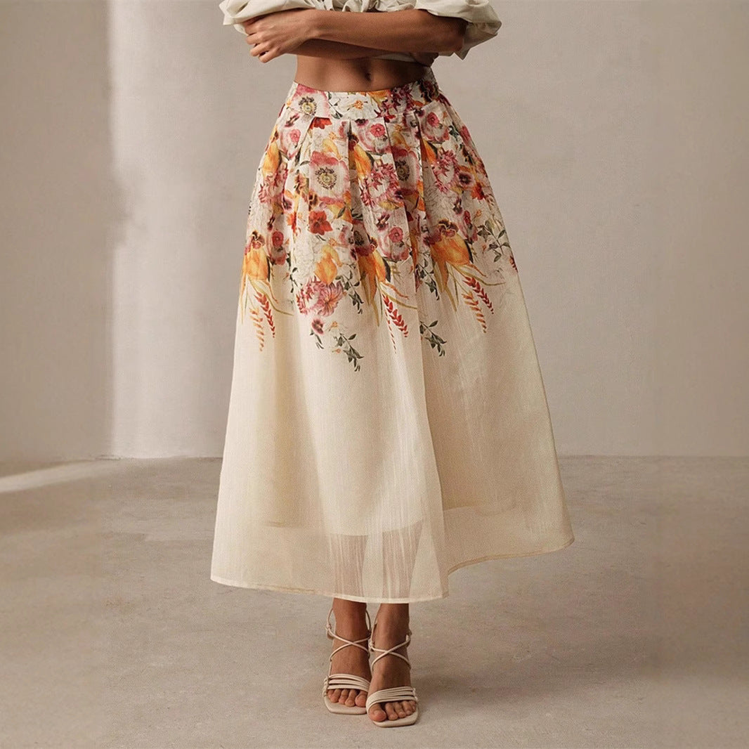 Gorgeous Elegant Bamboo Digital Printed Skirt