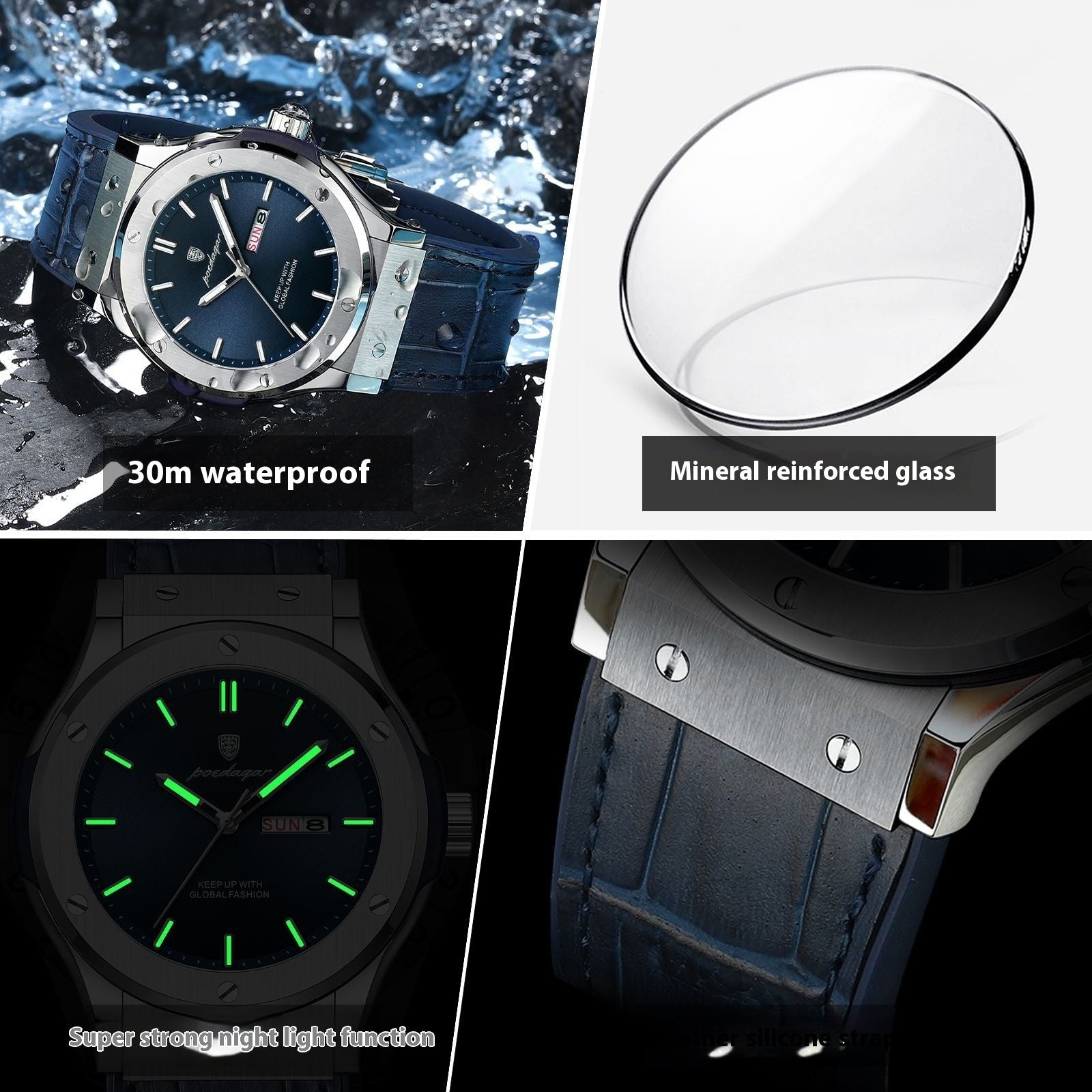 Men's Waterproof Luminous Quartz Watch