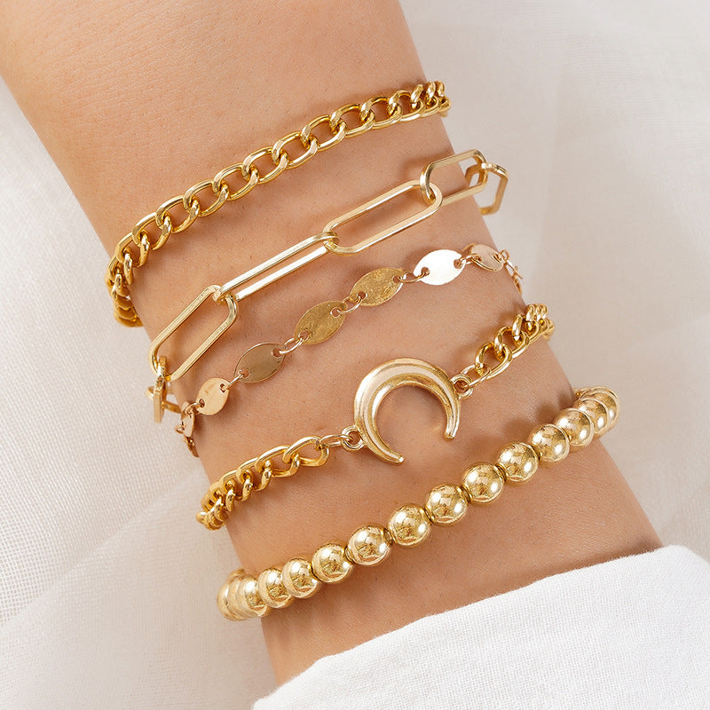 Alloy Chain Bracelet 5-piece Set