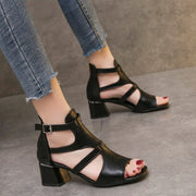 Fashion Medium Low Heel Sandals