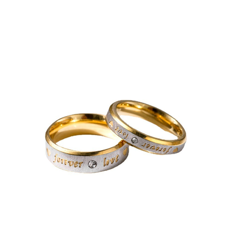 Stainless Steel Diamond Titanium Steel Ring