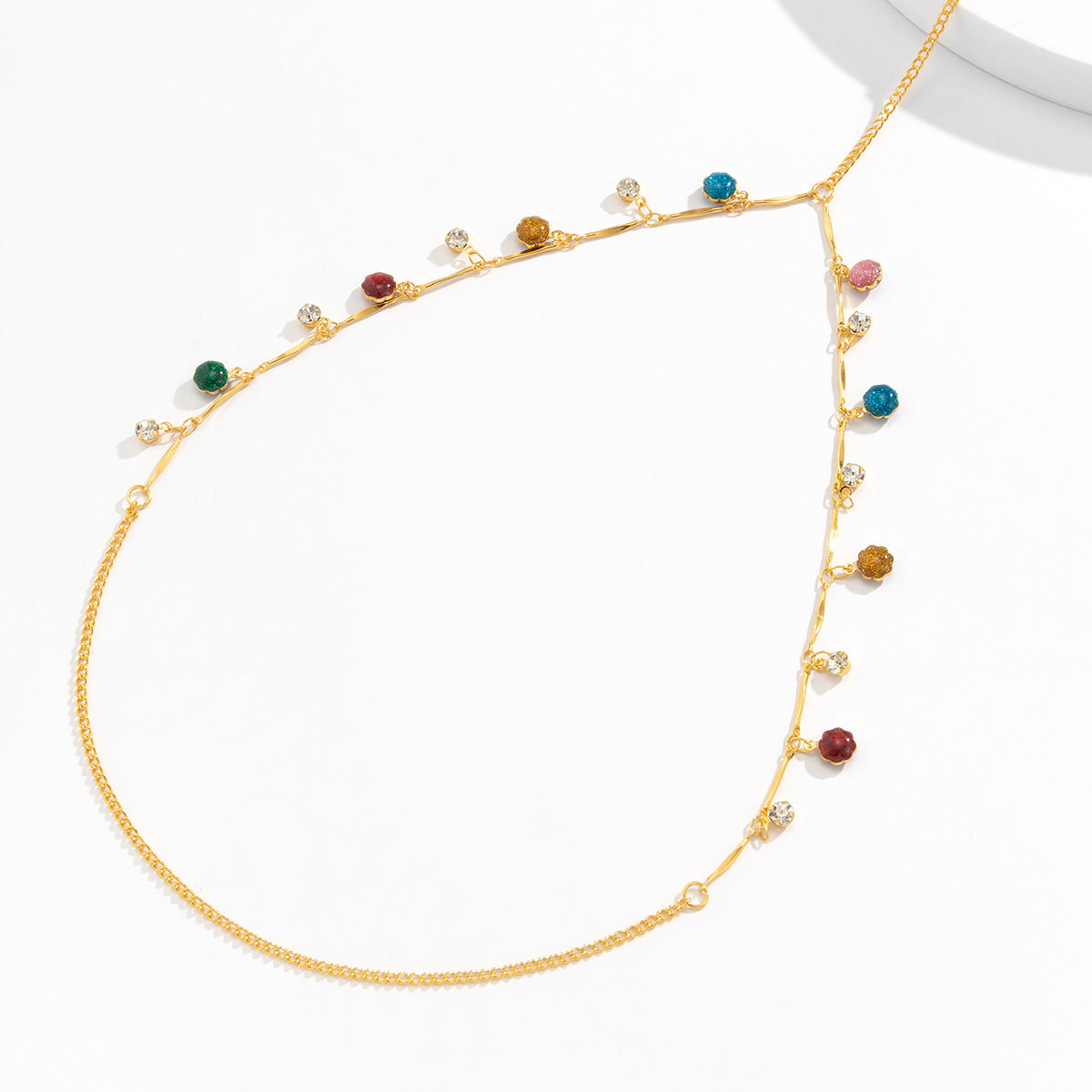 Colorful Chain Stretch Tassel Thigh Chain