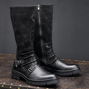 Men's Fashion Leather Tall Leather Boots