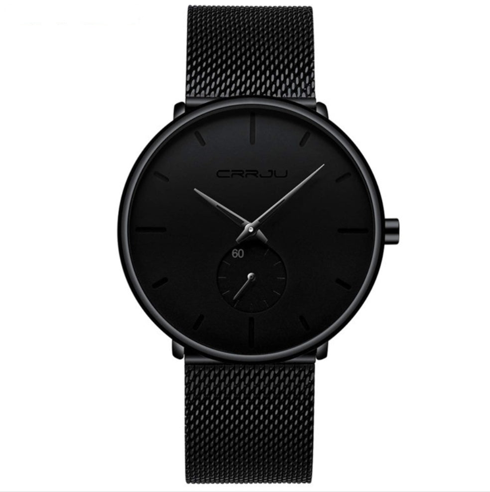 Simple ultra-thin watch round mesh belt watch