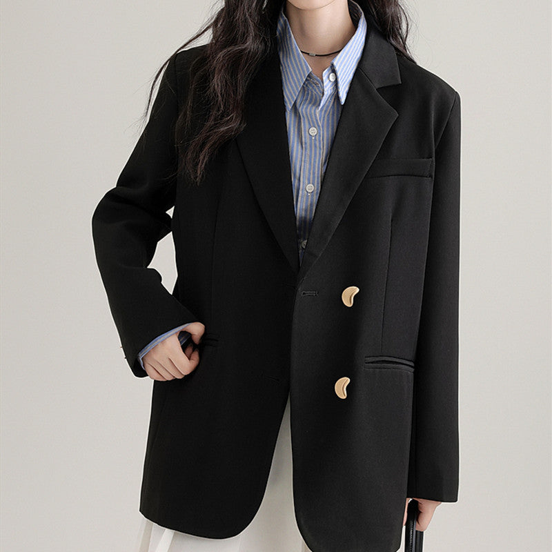Black Profile Blazer For Women