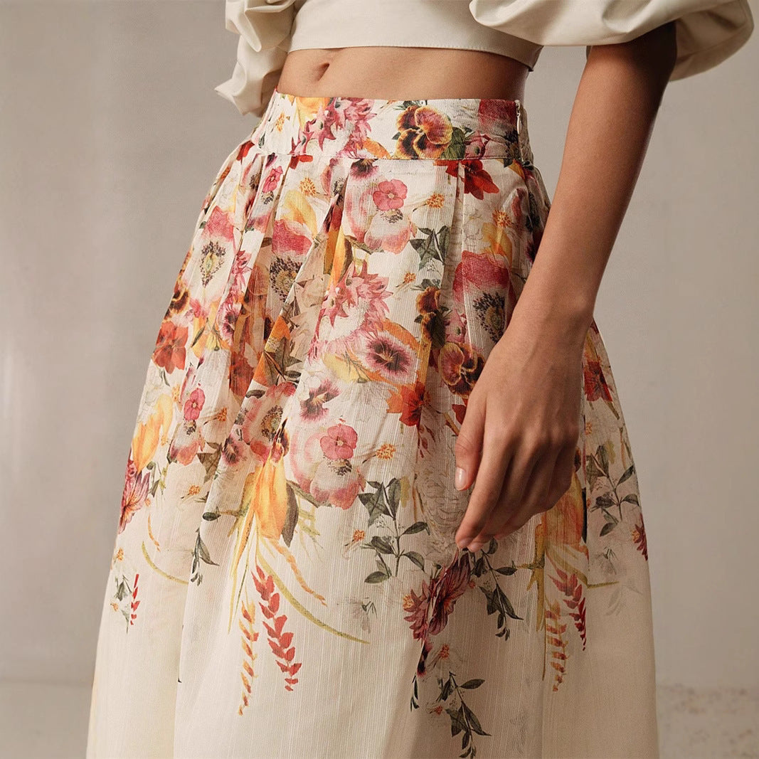 Gorgeous Elegant Bamboo Digital Printed Skirt