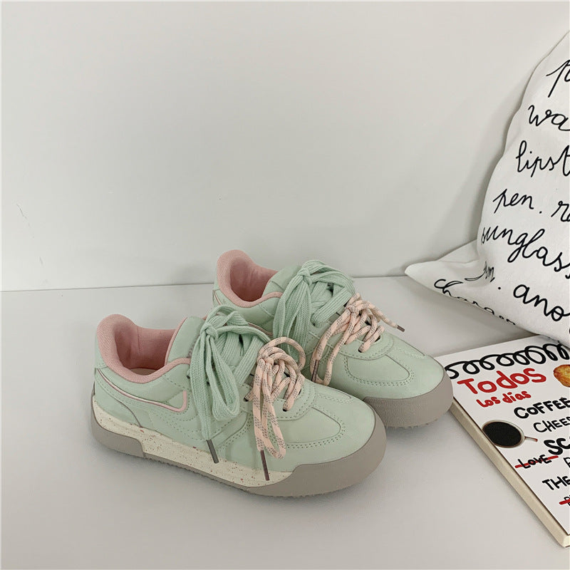 Sports And Leisure Korean Style Versatile Platform Student Sneakers