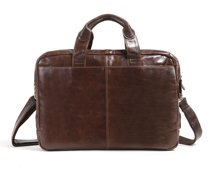 New Men's First Layer Cowhide Business Briefcase Computer