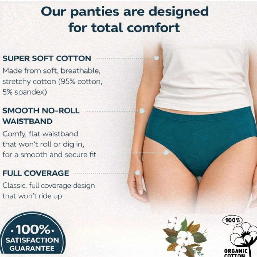 Pack of_9 Women's Cotton Solid Hipster Panty (Multicolor)