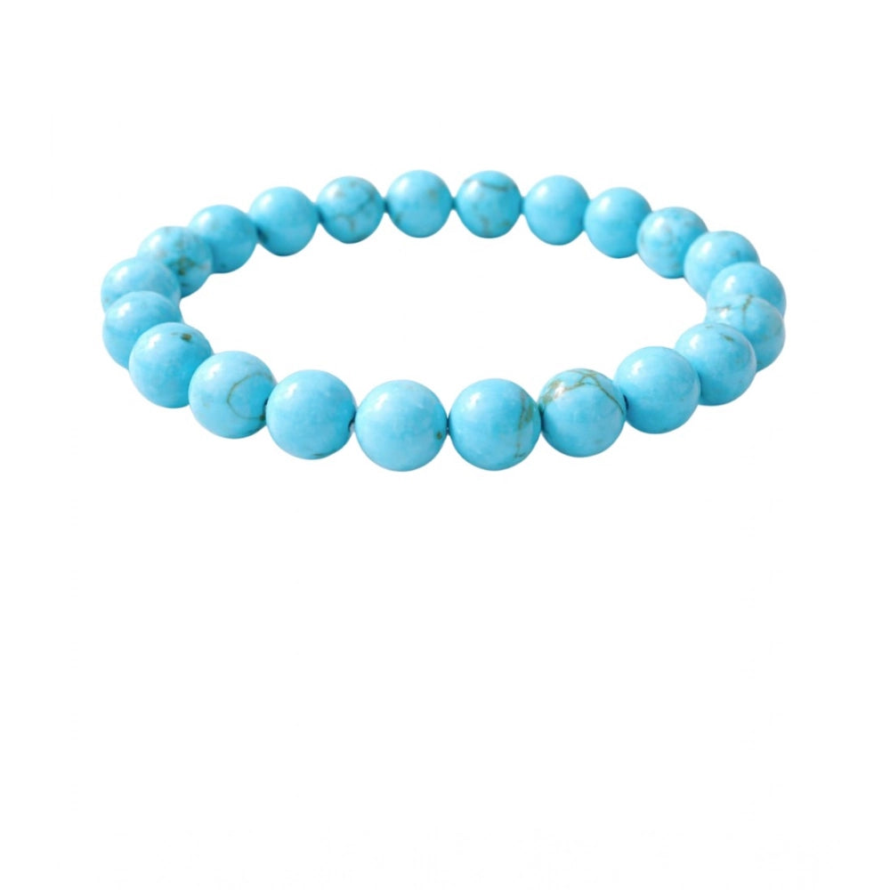 Natural Crystal 8mm Turquoise Bracelet (Sky Blue)