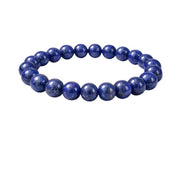 Natural Crystal 8mm Lapis Lazuli Bracelet (Dark Purple)