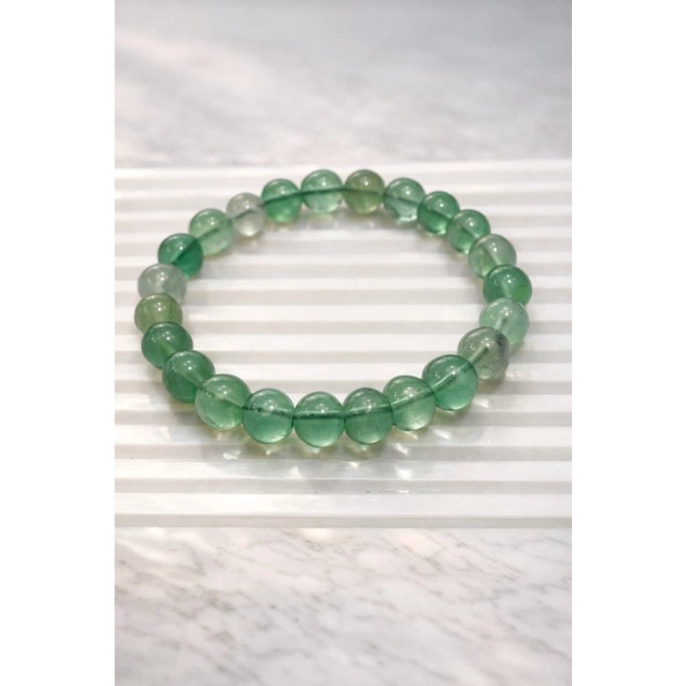 Natural Crystal 8mm Fluorite Bracelet  (Green)