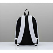 Unisex PU Leather Solid Medium Zipper Backpack (Grey)