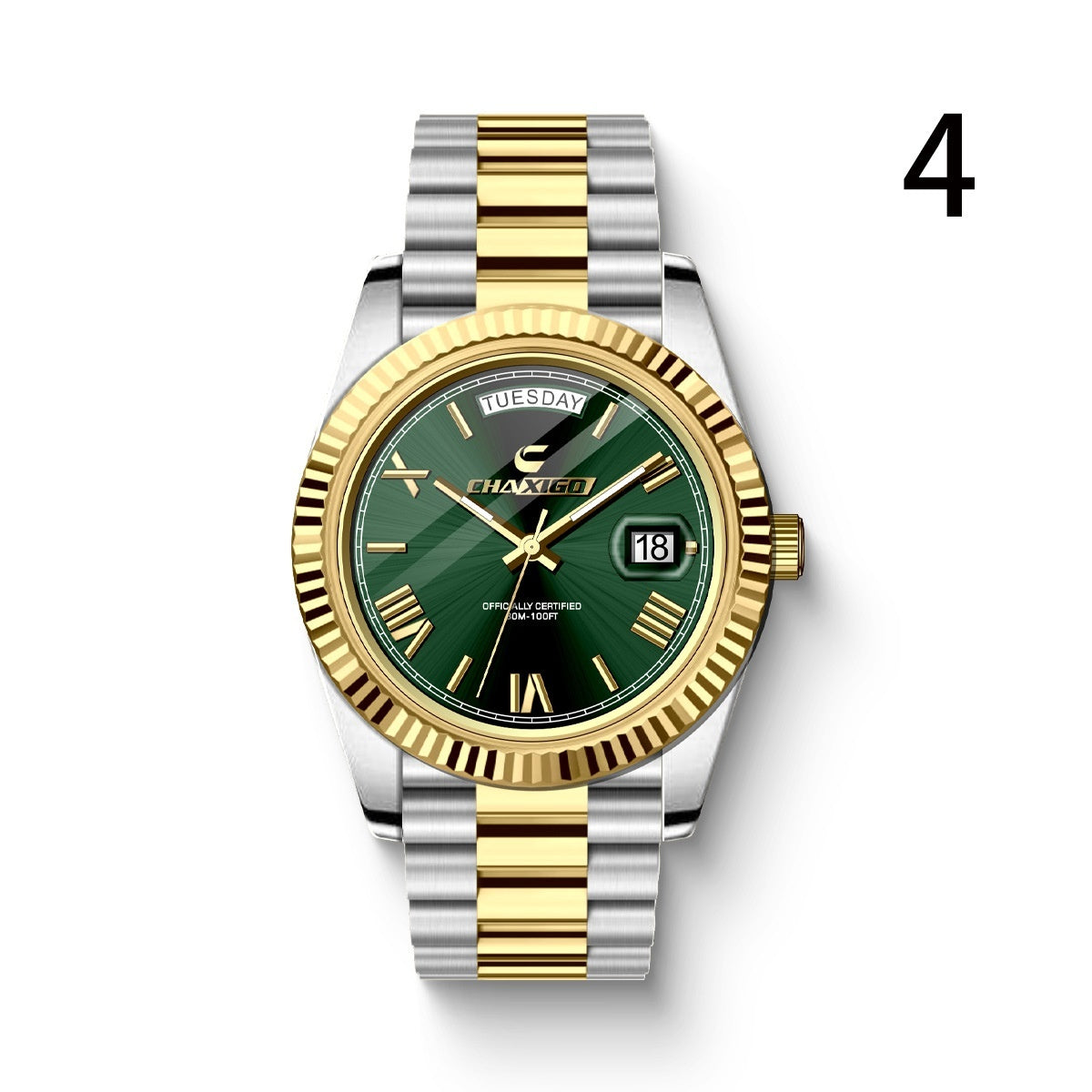 Fashion Men's Watch Steel Band Large Dial Quartz Wrist Watch