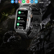 KR88 Bluetooth Calling 157-inch Voice Assistant Heart Rate Blood Oxygen Monitoring Multi-sport Smart Watch