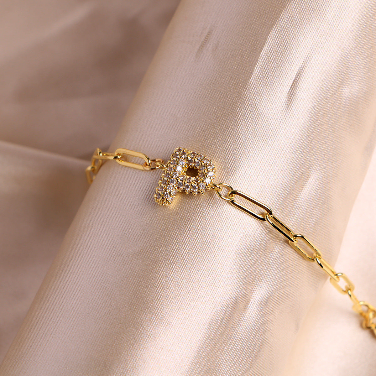 18K Bubble Balloon 26 English Zircon Clip Bracelet