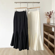 Women's Black High Waist Slimming Fishtail Skirt