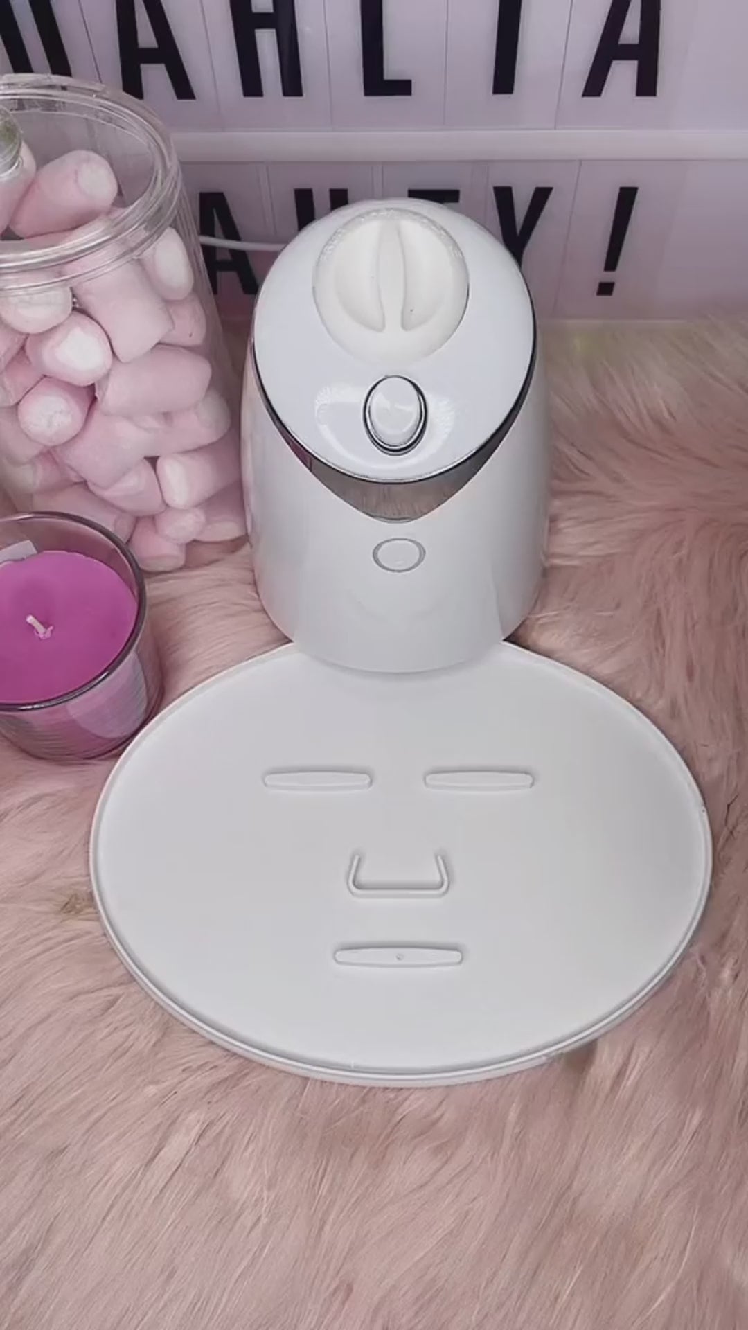 Load video: Face Mask Maker Machine Facial Treatment DIY Automatic Fruit Natural Vegetable Collagen Home Use Beauty Skin SPA Care