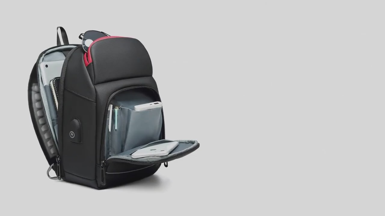 Load video: Men&#39;s Chest Bag Outdoor Leisure Shoulder Bag